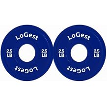 Logest Pair Olympic Plates - Barbell Weights Set of 2 Weight Plates for Olympic Bars Perfect for Strength Training Plates Exercise Balance Increase Available in 0.50LB 1.25LB 2.5LB 5LB 7.5LB 10LB Weight Plate