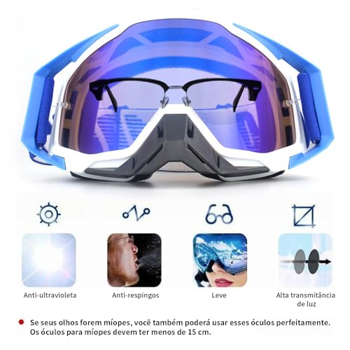 FINYQBET Óculos de Proteção - Antiembaçante e Resistente a Impactos, Proteção UV, Lente de dupla cam