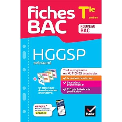 Fiches bac - HGGSP Tle (sp&eacute;cialit&eacute;) - Bac 2026: tout le programme en fiches de r&eacute;vision d&eacute;tachables: 10