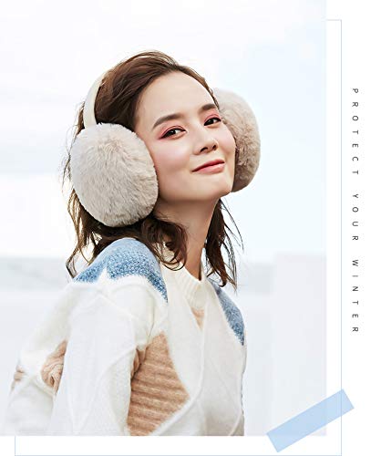 image for LCXSHYE Winter Ear muffs Faux Fur Warm Earmuffs Cute Foldable Outdoor 