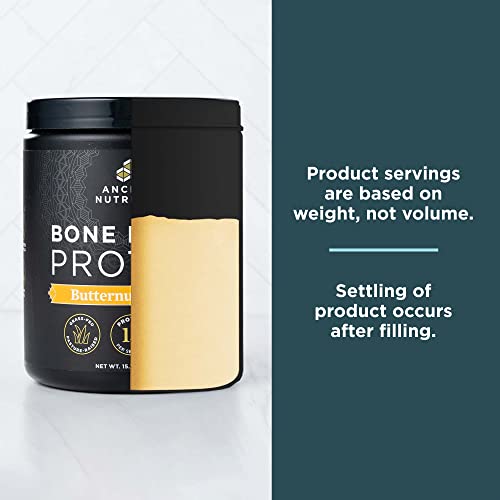 Image of Ancient Nutrition Bone Broth Protein Powder, Butternut Squash, Grass-Fed Chicken and Beef Bone Broth Powder, 15g Protein Per Serving, Supports a Healthy Gut, 15 Servings