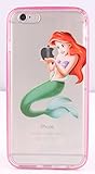 iPhone 6s Plus Ariel Disney Princess Holding Apple High Quality Transparent Silicone Case with Solid Bumper