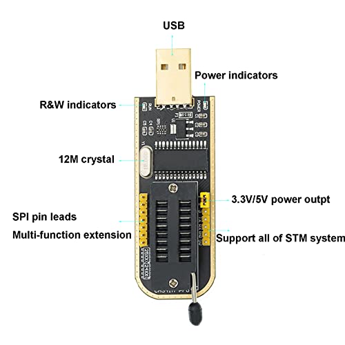 Programador USB CH341A 24 Série 25 Módulo Flash SPI USB para TTL STC Flash Placa Microcontroladora
