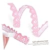 Lurrose 3 Rolls Vintage Crochet Lace Tape Self Adhesive Retro Lace Trim for Wedding Decor Gift Wrapping Crafts Supplies in Pink White Beige #2