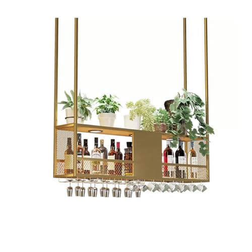 Étagère de plafond en métal haut de gamme pour verres et vin