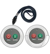 SYNLETT Wireless 2-in-1 Call Buttons with Clear Call Function for Wireless Call System and Caregi...