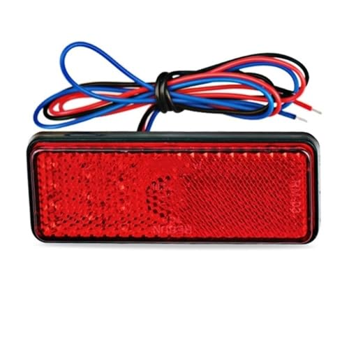 Clignotant rectangulaire 24 LED et réflecteur de frein arrière moto pour feux de camion