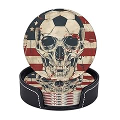 Vintage Soccer Skull Us Flag