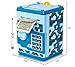 ATM Piggy Bank for Boys Girls, Vcertcpl Mini ATM Coin Bank Money Saving Box with Password, Kids Safe Money Jar for Adults with Auto Grab Bill Slot, Great Gift Toy Bank for Kids(Camouflage Blue)