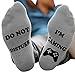 Produktbild ECMQS 1 Paar Kreative Briefe Stricken Socken Für Damen Männer, Do Not Disturb I'm Gaming
