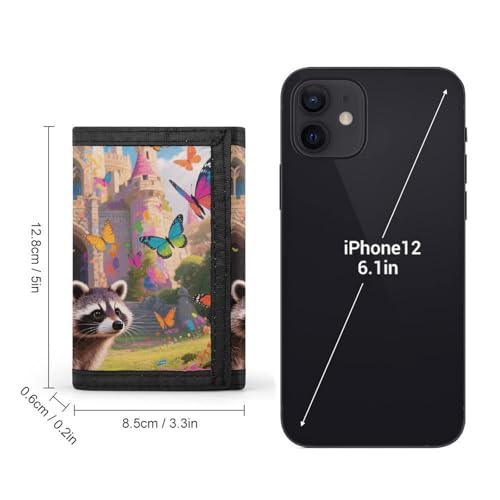 Wallet for Men - Slim Trifold Wallet, Fairy Castle Raccoon Money Clip, Coin Purse with 8 Credit Card Holder2