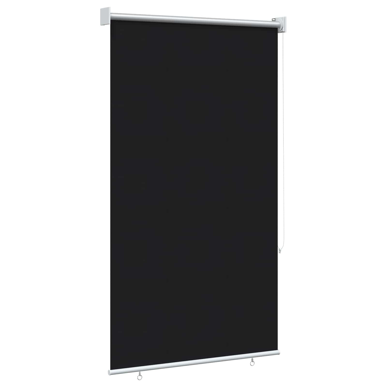 Tenda avvolgibile per esterni, in poliestere, nero | Montaggio a parete o a soffitto, controllo termico, privacy, catena sinistra o destra