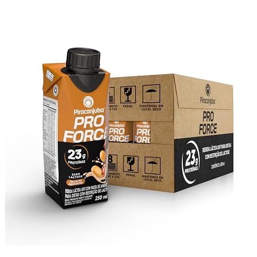 Piracanjuba ProForce 23g de Proteínas Zero Lactose Sabor Amendoim - 12 Unidades de 250ml