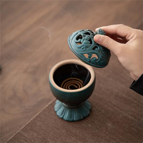Brûleur d'encens sur pied anti-cendres pour diffusion de santal propre