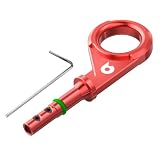 Bevinsee Oil Dipstick Handle for EA211 1.0TSI 1.4TSI Compatible with VW GOLF MK7, Oil Dipstick Compatible with A3 8V, Replaced 04E115611AC, Aluminum, Red