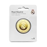 MOCIWORLD Real Madrid - Moneda edición Especial con Escudo e inscripción One Club One Color - Coleccionable - Dorado - Producto Oficial