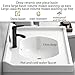 HMOROVEX Length 60-100Cm Modern Bathroom Vanity with Ceramic Basin,Ceramic Console Sink Set with Cold And Hot Water Faucet,Includes Cabinet for Homes&Apartments&Bathrooms,Black,60 * 48cm
