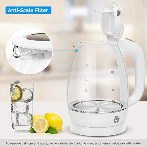 ForMe Bollitore Elettrico in Vetro 1.7 i Blu LED