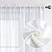 jinchan White Sheer Curtains for Living Room 95 inch Long Off White Curtains Rod Pocket Back Tab Faux Linen Curtains Open Weave Sheers Lightweight Voile Drapes Bedroom Window Curtain Set 2 Panels