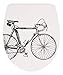 Produktbild SITZPLATZ® WC-Sitz mit Absenkautomatik, Dekor Bicycle, hochwertiger Duroplast Toilettensitz, Fast-Fix Schnellbefestigung, abnehmbar, WC-Deckel, ovale Standard O-Form universal, 40718 2