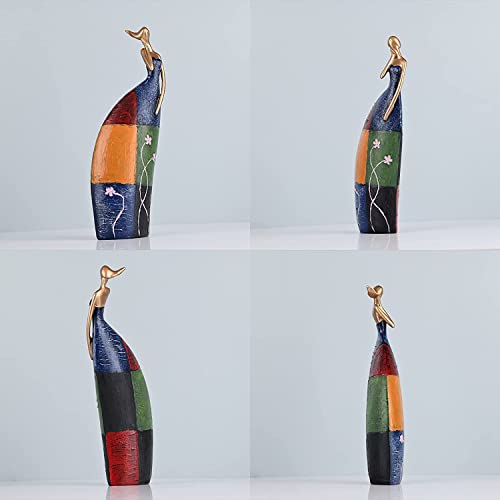 Wubianjie Abstract Art Female Statues And Sculptures, Modern Home Decor Statues, Colorful Painted Female Figures Ornaments For Living Room, Bedroom, Dining Table, Entrance #TOP4