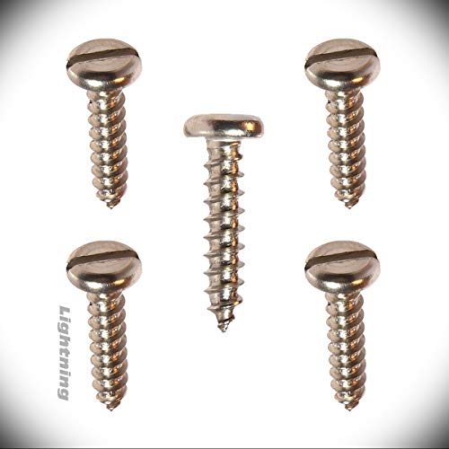 High-Strength Sheet Metal Screws - Durable Screws for Indoor and Outdoor Use - Versatile Screws for Crafting - Slotted pan Head Sheet Metal Tapping Screw Stainless Steel #14X1/2
