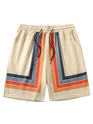Short à rayures colorées homme idéal pour les vacances d'été et la plage