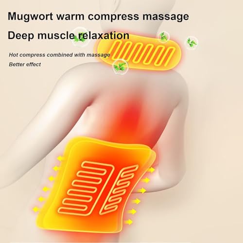 Alfombrilla de masaje de cuerpo completo con almohadillas térmicas, almohadilla masajeadora de espalda portátil para relajación de cuello y músculo, almohadas ajustables, diseño plegable