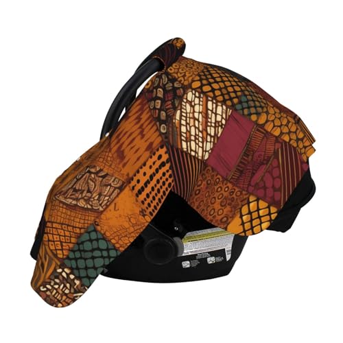 Housse de siège auto bébé en patchwork africain multi-usage pour poussette