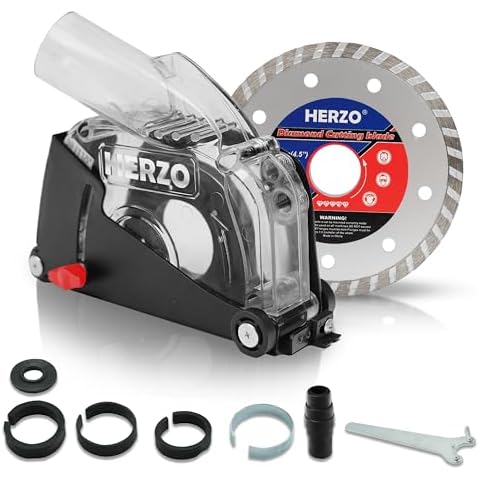 HERZO Cutting Dust Shroud for 5 inch and 4-1/2 inch Angle Grinder Cover