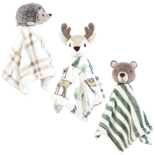 Hudson Baby Unisex Baby Animal Face Security Blanket,...