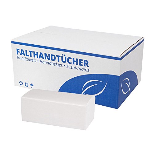 Preisvergleich Produktbild FETEX / Papierhandtücher [3.200 Blatt] / weiß / Falthandtücher 25x23cm 2-lagig / ZZ-Falzung