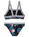 Roxy Girls' Island Trip Crop TOP Swimsuit Set, Anthracite BADAMI, 7