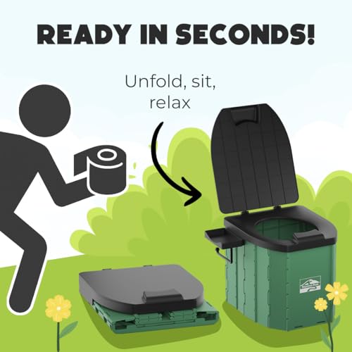 Keystone Peak Portable Camping Toilet – Foldable Travel Potty For Adults | Compact & Sturdy Porta Potty For Camping, Hiking, Car Trips & Emergencies – Comfort Anywhere - 2