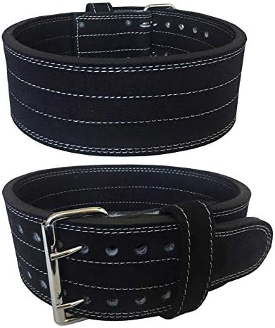 EKONWeight Lifitng Double Prong Power Belt 10MM Nubuck Leather Forever Belt