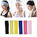 Muzrunq Yoga Cotton Headbands Elastic Stretch Headband Sports Headband for Women Girls Sports Yoga Cycling 12 Colors.