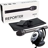 Rode Reporter - Micrófono de difusión para periodismo y auriculares Keepdrum