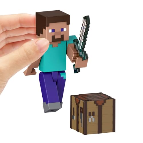 Mattel Minecraft Action Figure & Accessories 2-Pack with Steve in 3.25-inch Scale, Collectible Toy Set - image 4