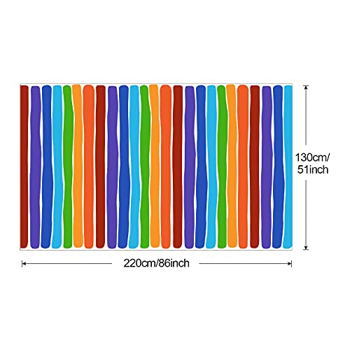 Phogary 3 Pack Rainbow Theme Tablecovers For Party Decoration, Disposable Plastic Rectangular Table Covers, Rainbow Parties Tablecloth Summer Beach Kids Birthday Cocktail Party Supplies thumb #1