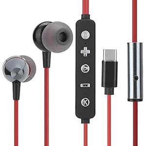 Alle Digitale Geluidskaart Oortelefoon Type‑C in‑Ear Stereo Bedrade Headset Hoofdtelefoon Apparatuur Zwart