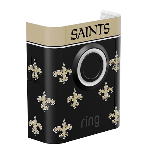 Image of All-New Limited Edition, Official NFL Faceplate for Ring Doorbells - Video Doorbell 3, Video Doorbell 3 Plus, Video Doorbell 4, Battery Doorbell Plus, and Battery Doorbell Pro | New Orleans Saints