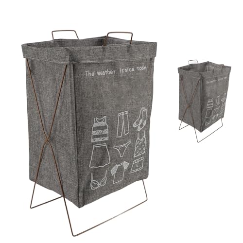 Panier à linge pliable en métal pour optimiser le rangement maison