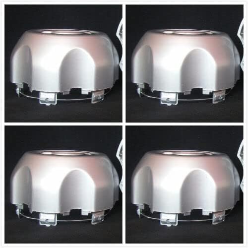 NIZMA 4 tapas centrales de rueda plateadas compatibles con Nissan 00-04 Frontier Xterra de 16 pulgadas 40315-7Z100 (plateado)