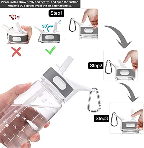 Vennerli Sports Water Bottle With Straw 800Ml Bike Water Bottles Reusable Water Jug 28 Oz Hydro Jug Bpa-Free Wide Mouth Water Bottle With Handle For Fitness Outdoor Hiking Camping Dishwasher Safe #TOP5