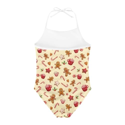 Cute One-Piece Swimsuit Girls Christmas Beach Swimwear Bathing Suit2