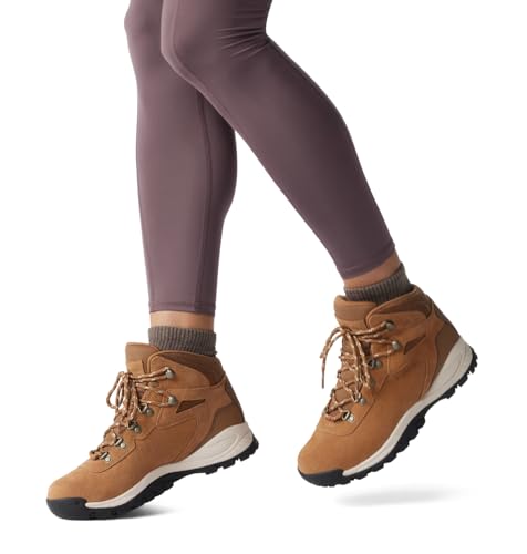 Columbia Womens Newton Ridge Plus Waterproof Amped, Elk/Dark Stone, 8