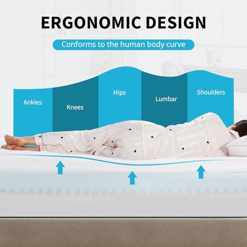 HOMBYS 6 Inches Thickness Mattress Topper King Size, Dual Layer Design Soft Pillow Top Mattress Topper, Puffy Mattress Pad Topper for Back Pain Reilef by HOMBYS - Image 3