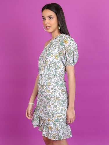 Image of Tokyo Talkies Women's Sleeveless Halter Neck Printed Dresses | Stylish Dresses | Casual Dresses