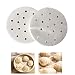 Depory 50 Piezas Papeles Redondo para Freidora Papel de Horno Antiadherente Papel de Pergamino para Freidora de Aire Papel de Pergamino Perforado, para Horno Vaporera Freidora 25cm
