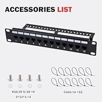 GeeekPi 12-Port Cat6-Patchpanel, 1U für 10-Zoll-Racks – modulares Panel mit Keystone-Kopplern & Kabelmanagement, kompatibel mit DeskPi RackMate T1/T0/T2/T0 Plus/T1 Plus/TL1 & 10-Zoll-Serverschrank – Ansicht 7